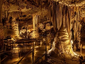 Interior view of cavern formations